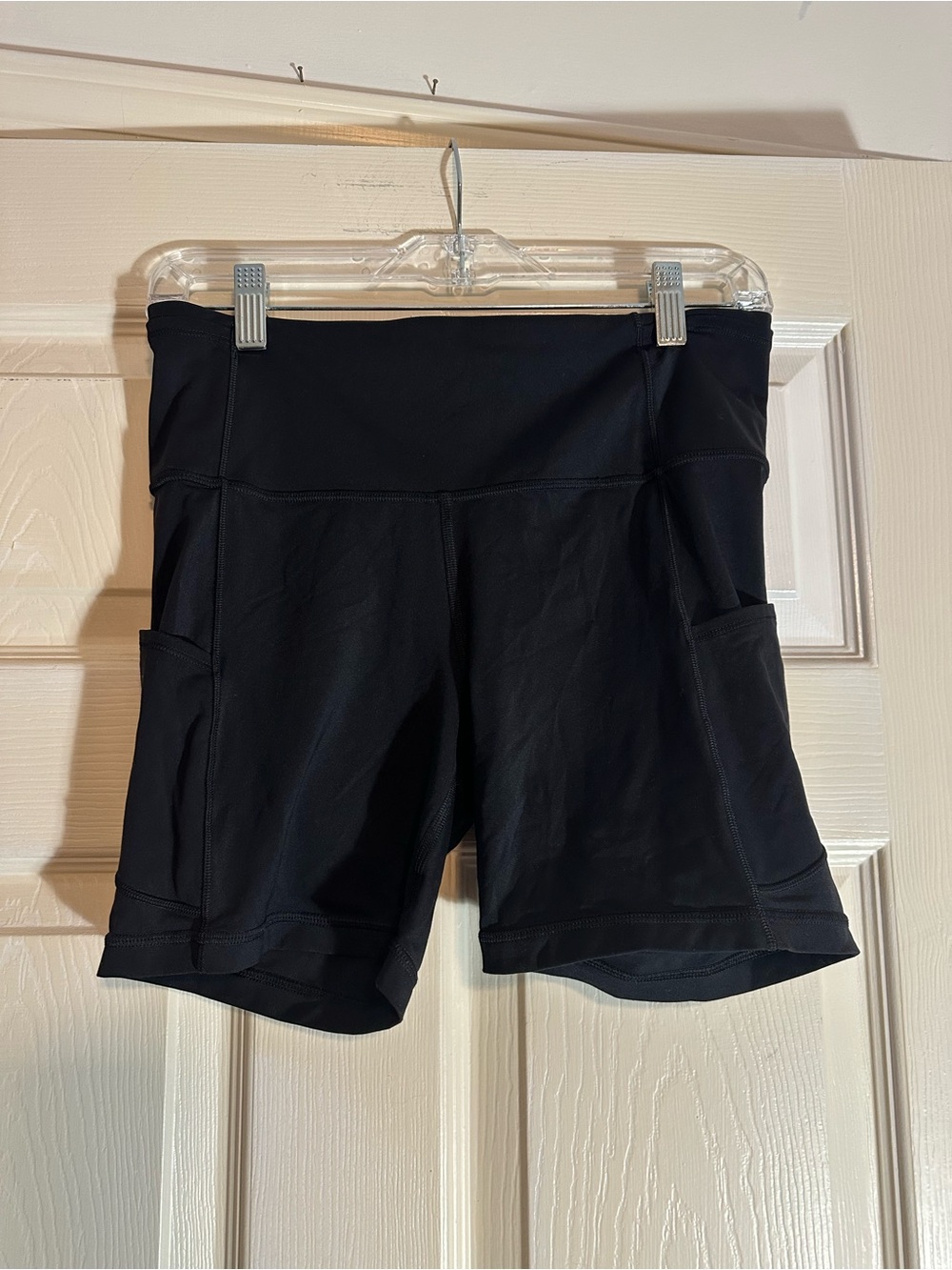 lululemon athletica Black High-Rise Bike Shorts with Side Pockets